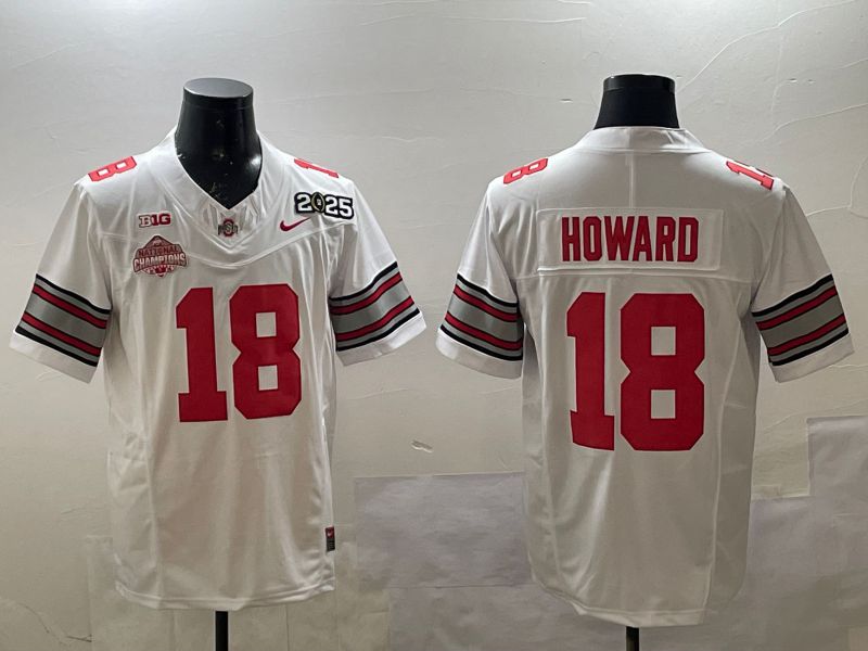 Men Ohio State Buckeyes #18 Howard White Three generations Nike 2025 NCAA Jersey->ncaa teams->NCAA Jersey